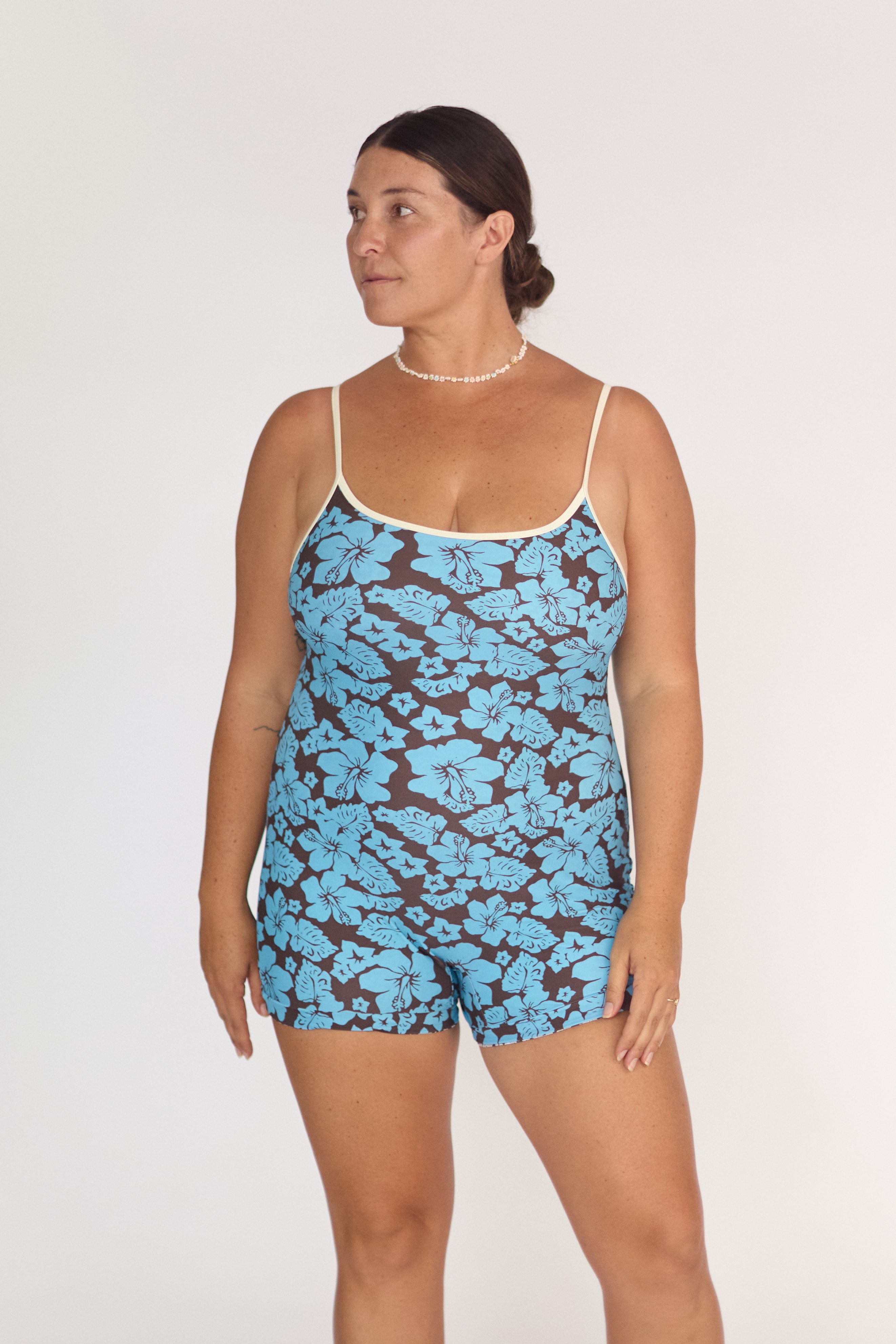 Indi Onesie (Lagoon Hibiscus Reversible Bloom)