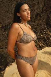 Ocea Bottoms (Leopard Cone Reversible Chocolate Ribbed)