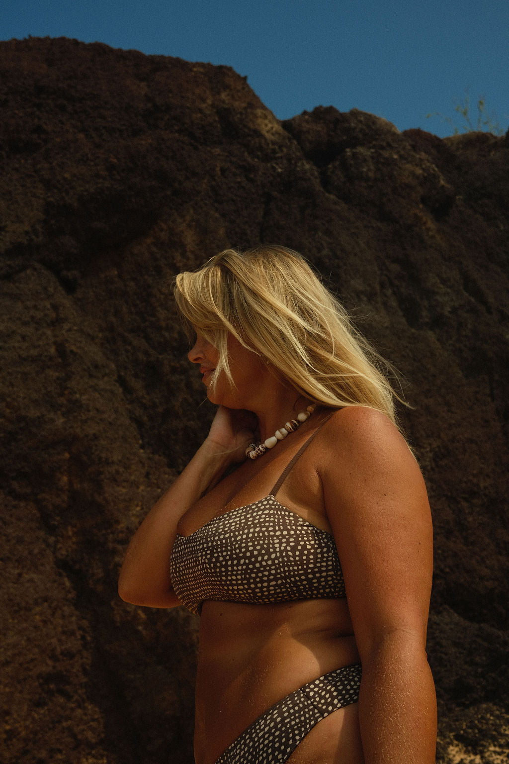 Sage Top (Leopard Cone Reversible Chocolate Ribbed)