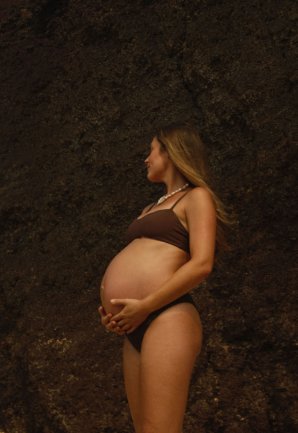 Sage Top (Leopard Cone Reversible Chocolate Ribbed)
