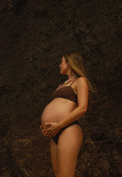 Sage Top (Leopard Cone Reversible Chocolate Ribbed)