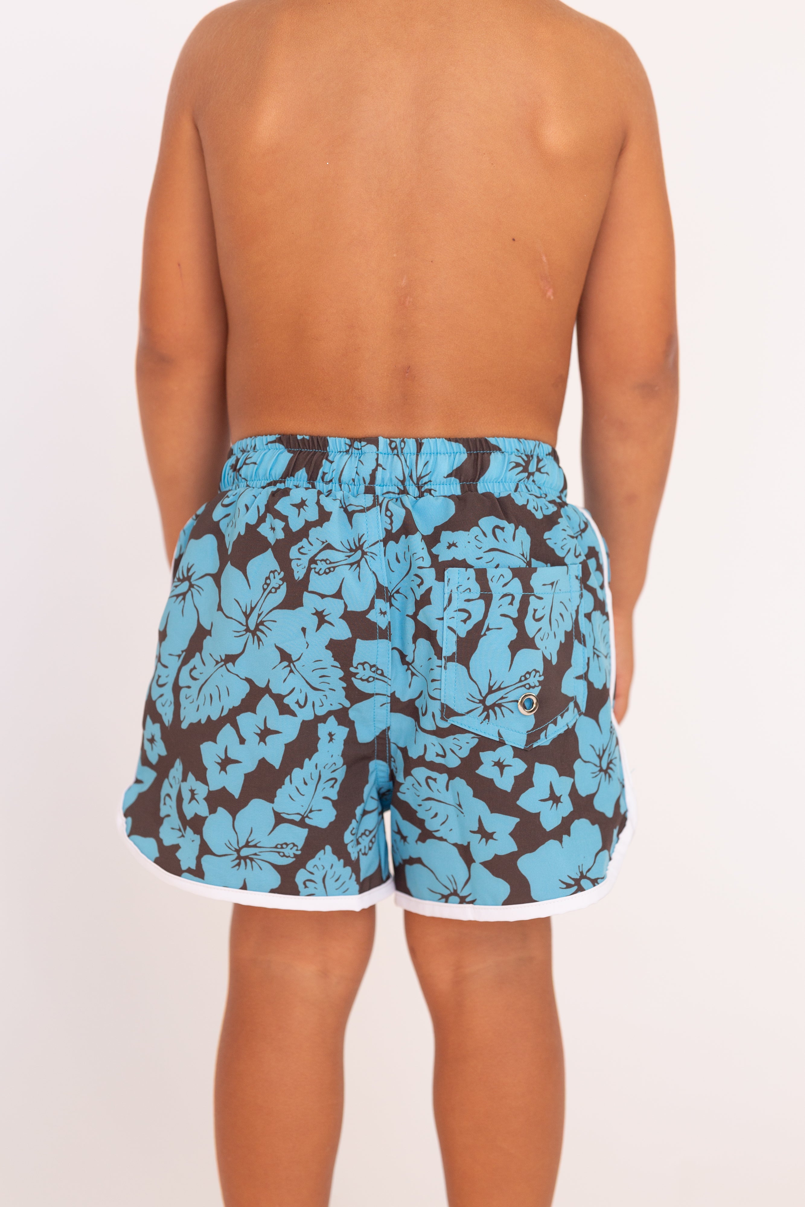 Kaiwi Boardies (Lagoon Hibiscus Reversible Bloom)