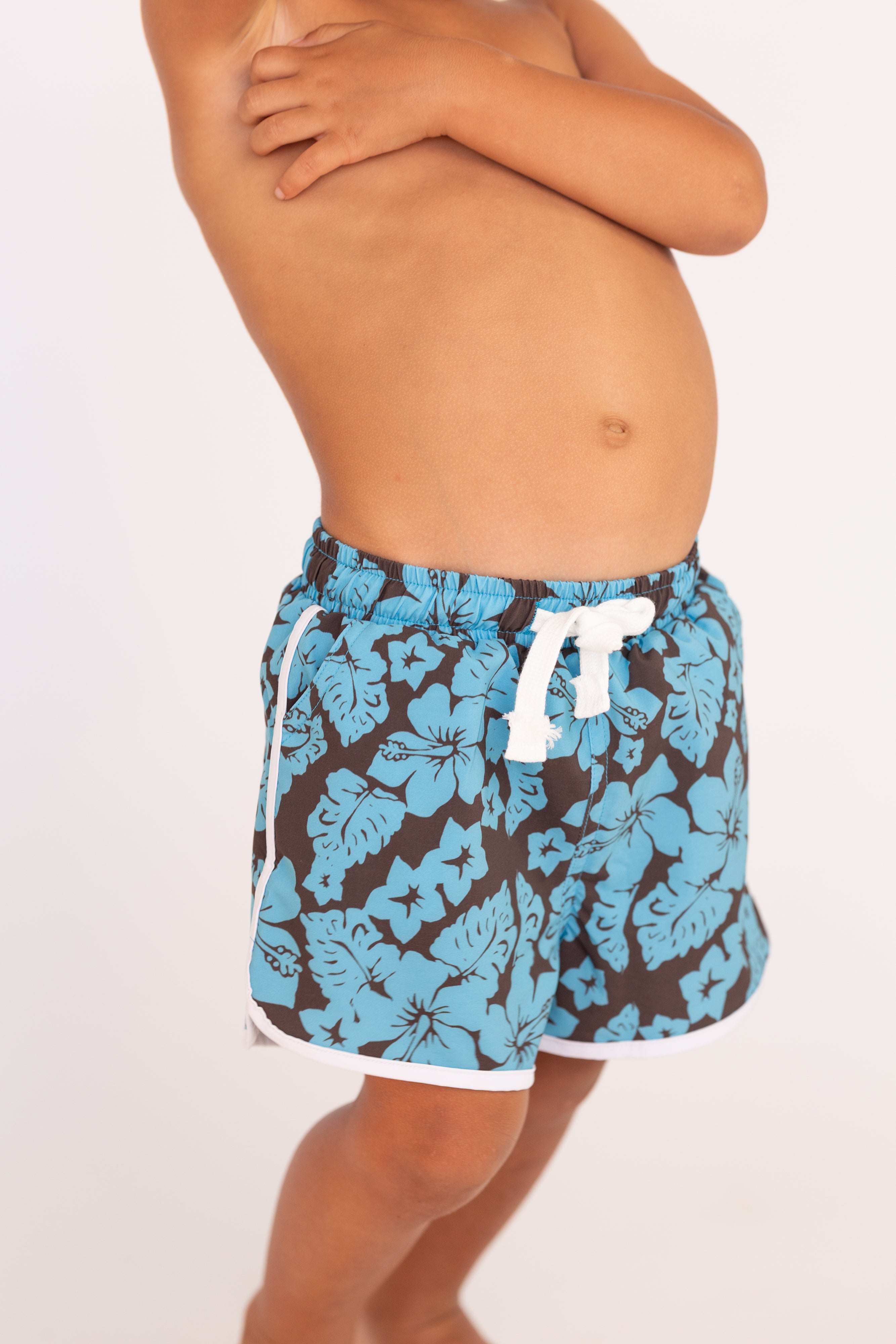 Kaiwi Boardies (Lagoon Hibiscus Reversible Bloom)