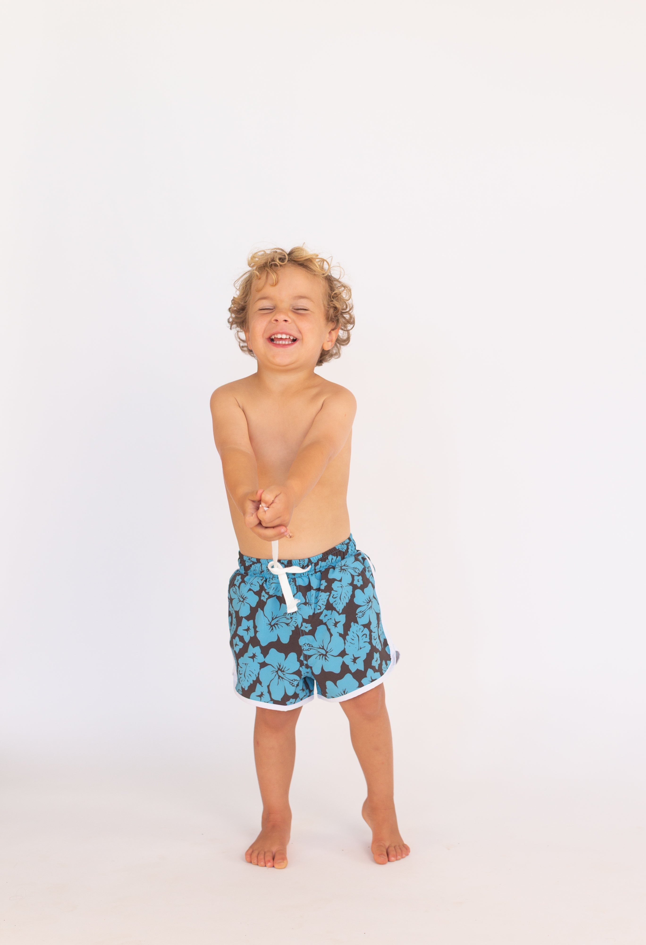 Kaiwi Boardies (Lagoon Hibiscus Reversible Bloom)
