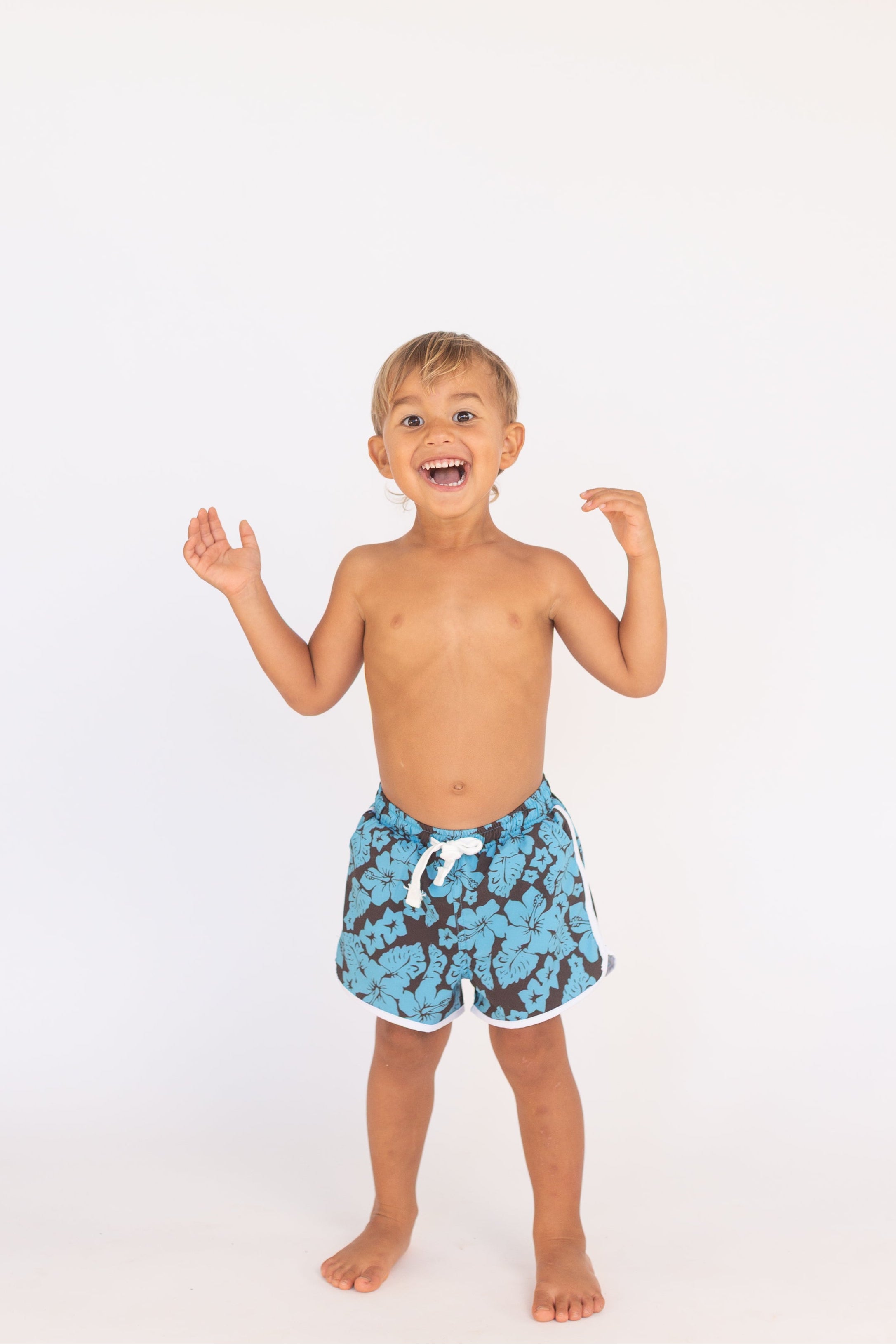 Kaiwi Boardies (Lagoon Hibiscus Reversible Bloom)
