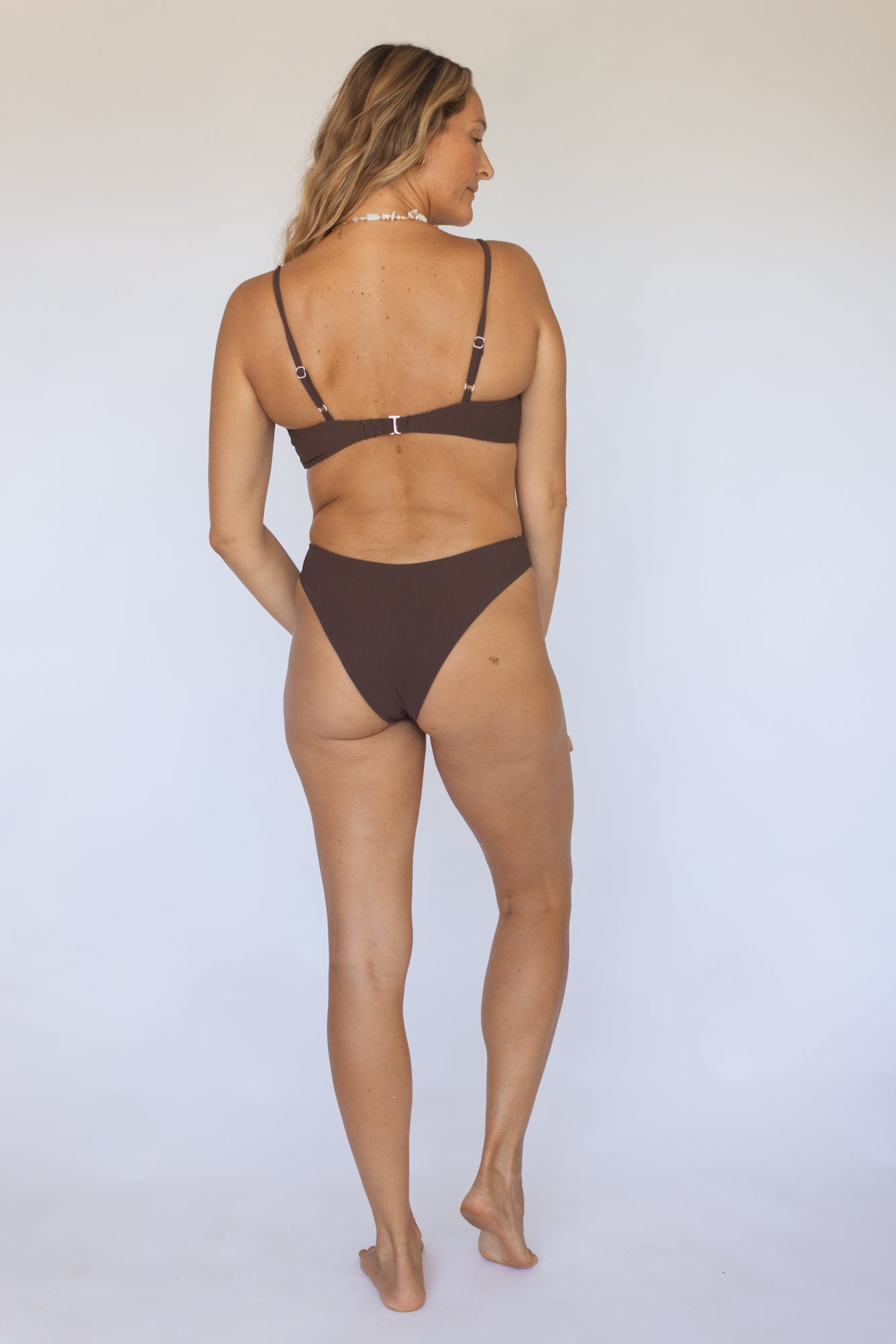 Sage Top (Leopard Cone Reversible Chocolate Ribbed)