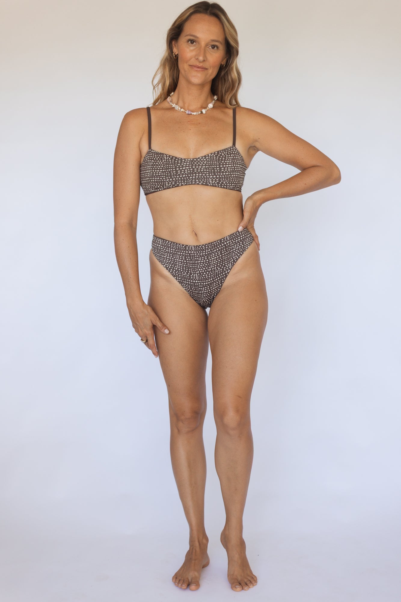 Ocea Bottoms (Leopard Cone Reversible Chocolate Ribbed)