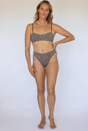Ocea Bottoms (Leopard Cone Reversible Chocolate Ribbed)