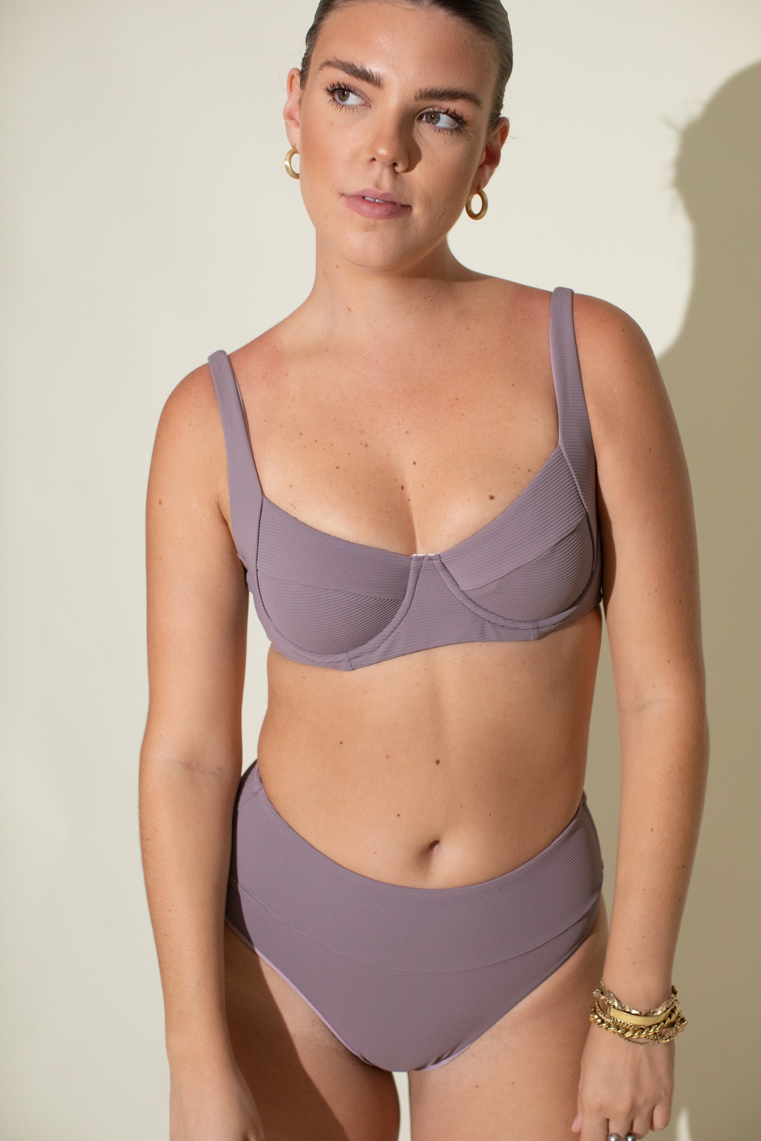 Capri Top (Mauve Ribbed)